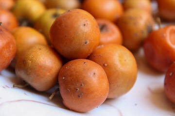 Indian Jujube or ber or berry.  A Ziziphus mauritiana, also known as Ber, Chinee Apple, Jujube,...