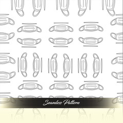 Seamless food pattern Vector  minimal Style.