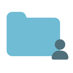 Folder Icon Solid Two Color