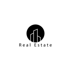 simple building real estate logo icon vector