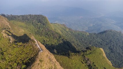 Obraz premium Aerial view of Chee Dao hill Chiang Rai Thailand