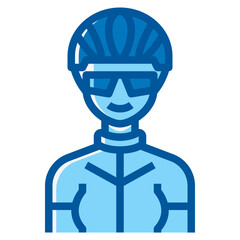 cycling two tone icon