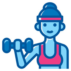 fitness two tone icon