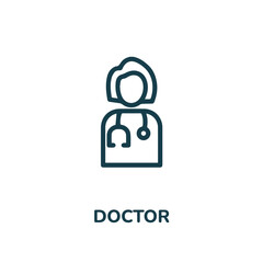 doctor icon vector. doctor icon vector symbol illustration. modern simple vector icon for your design. medical icon vector