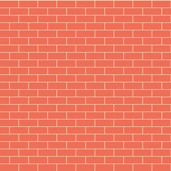 Seamless background, red bricks wall. Vector illustration pattern