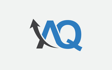 Financial logo symbol and Growth arrow icon vector design monogram for business