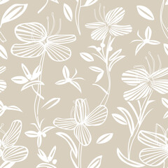 Floral Seamless Pattern Design Background