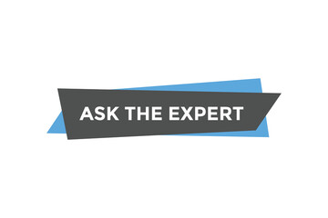 Ask the expert button web banner template Vector Illustration
