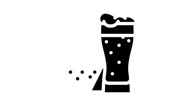 bierwurst sausage meat glyph icon animation