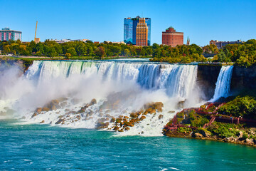 Stunning Niagara Falls view of American Falls from Canada