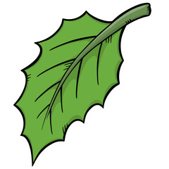 Cherry leaf Christmas cartoon collection - element color clipart designed 
