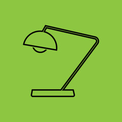 Desk Lamp Icon isolated. Office Concept. - Vector 