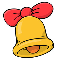 Bell Christmas cartoon collection - element color clipart designed 