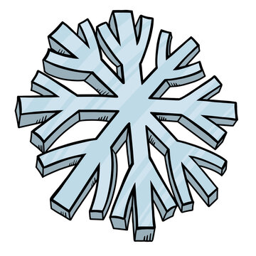 Snowflake Christmas cartoon collection - element color clipart designed 
