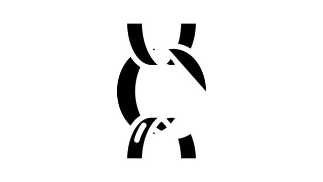 belcher rolo chain glyph icon animation