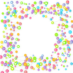 Social media marketing icons internet tags target