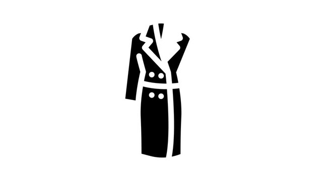 coats fashion garment glyph icon animation