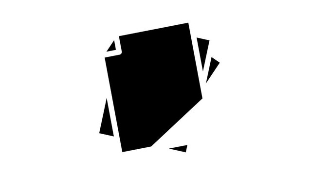 paper list glyph icon animation