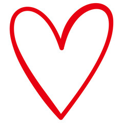 Hand drawn red heart icon