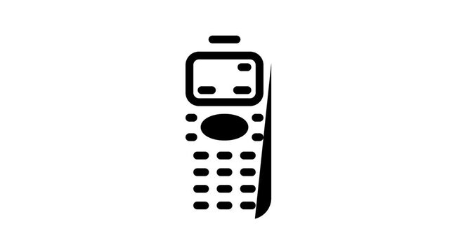 mobile phone old gadget glyph icon animation