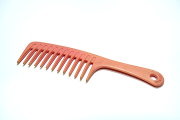 Pink Comb Isolated On White Background