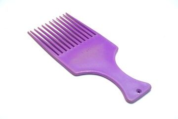 Purple Comb Isolated On White Background