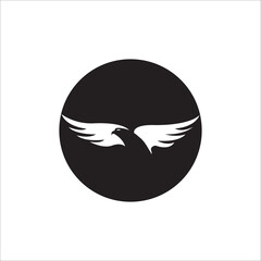 illustration vector graphic of silhoutte dark eagle.
