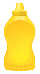 mustard BOTTLE, isolated on white background