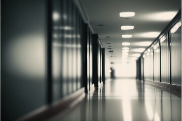 Fototapeta premium corridor in building Generative AI