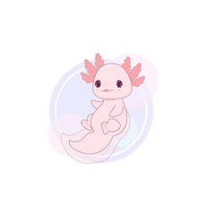 pink baby is a super cute axolotl with big eyes and pink ears💕💕💕