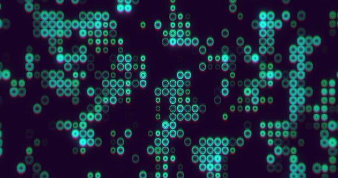 blue glowing gradation dots digital pattern background animation
