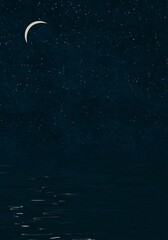 Obraz na płótnie Canvas Night sky with stars and moon
