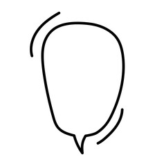 Hand-drawn speech bubble. Doodle style.