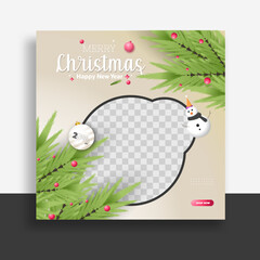 christmas social media post template web banner for promotions your product.