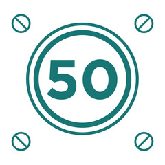 Numeric icon vector design templates