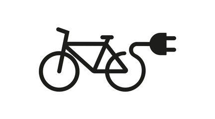 Electric bike icon. Electric bicycle illustration symbol. Sign e-bike vector desing.