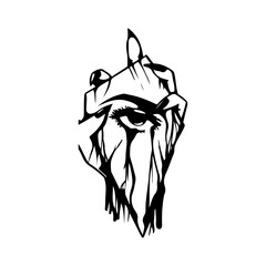 vector illustration of a hand holding a glass