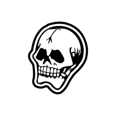 skull vector illustration with concept