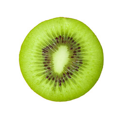 Naklejka na ściany i meble Slice of kiwi fruit isolated on transparent png