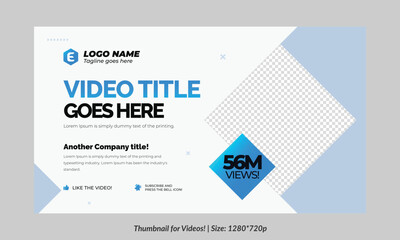 Editable Thumbnail for videos and all social platforms usable in your all videos Editable Premium Vector, Customizable Thumbnails fully customizable	
