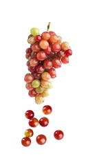 Tasty sweet grape fruits on background.