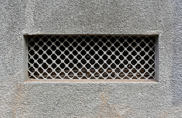 Decorative basement grid on facade in Petropolis, Rio de Janeiro, Brazil