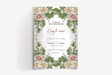 SAVE THE DATE FLORAL INVITATION TEMPLATE