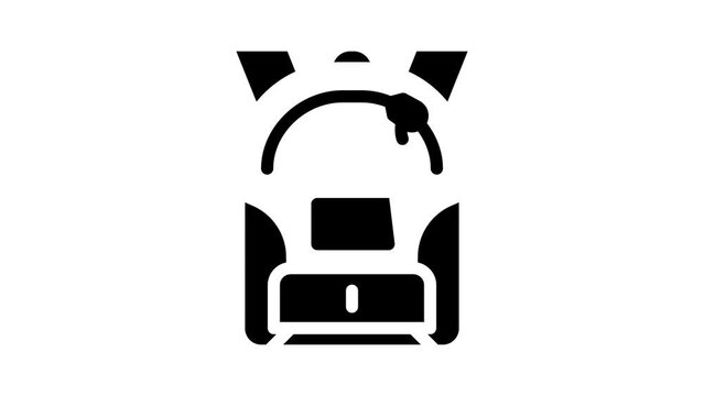 backpack bag glyph icon animation