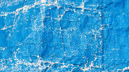 Blue plastic bag burlap texture