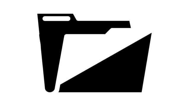 empty folder glyph icon animation