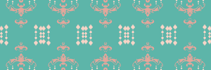 Motif ikat damask batik textile seamless pattern digital vector design for Print saree Kurti Borneo Fabric border brush symbols swatches designer