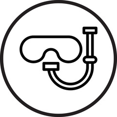 Diving Mask Icon Style