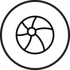 Fototapeta premium Beach Ball Icon Style