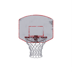 basketball hoop isolated - obrazy, fototapety, plakaty